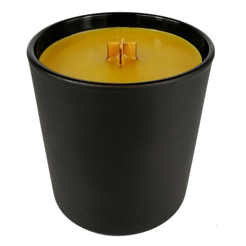 Świeca PREMIUM BEESWAX BLACK - 100% wosku pszczelego w szkle