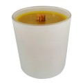 Świeca PREMIUM BEESWAX WHITE - 100% wosku pszczelego w szkle