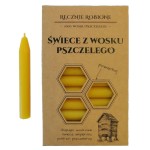 Świece rytualne 9cm kolor NATURALNY wosk pszczeli - 12szt. w pudełku