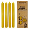 Świece STOŁOWE 19cm z wosku pszczelego - 4 szt. w pudełku