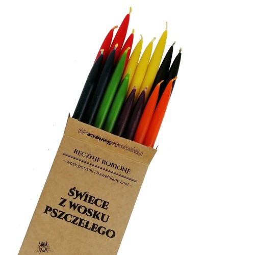 Cienkie świece rytualne 19cm 7 KOLORÓW