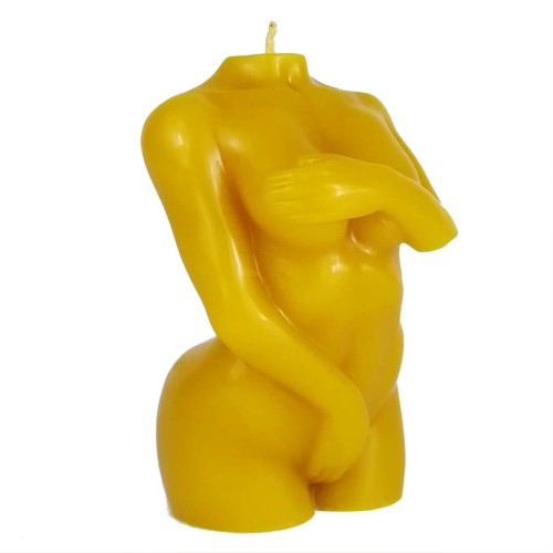 Kobiece ciało - świeczka z wosku pszczelego-1