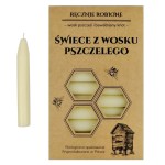 Świece rytualne 9cm kolor BIAŁY wosk pszczeli - 12szt. w pudełku