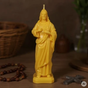 Jezus - świeczka/figurka z wosku pszczelego