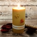 Pszczeli plaster XXL 13cm/6,5cm - naturalna świeca woskowa zwijana z węzy pszczelej