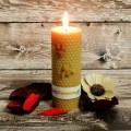 Pszczeli plaster 13cm/4,5cm - naturalna świeca woskowa zwijana z węzy pszczelej