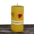 Pszczeli plaster XXL 13cm/6,5cm - naturalna świeca woskowa zwijana z węzy pszczelej