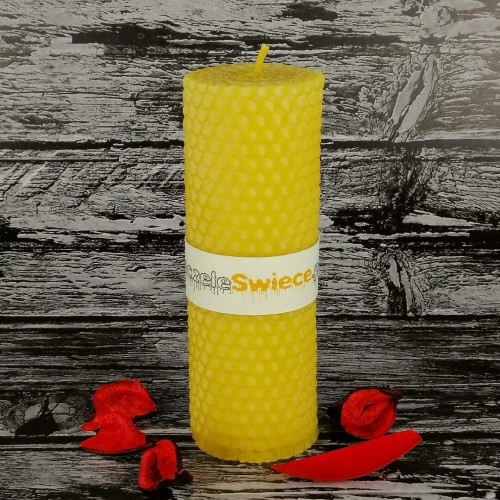 Pszczeli plaster 13cm/4,5cm - naturalna świeca woskowa zwijana z węzy pszczelej