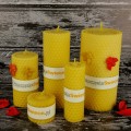Pszczeli plaster XXL 13cm/6,5cm - naturalna świeca woskowa zwijana z węzy pszczelej