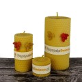 Pszczeli plaster tealight XL 3,5cm/4,5cm - naturalna świeca woskowa zwijana z węzy pszczelej