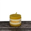 Pszczeli plaster tealight XL 3,5cm/4,5cm - naturalna świeca woskowa zwijana z węzy pszczelej