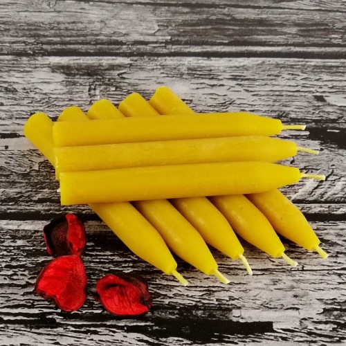 Świeczka “zaczarowany ołówek” gładka 12mm 8szt - świeczka z wosku pszczelego